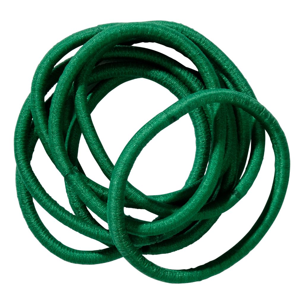 School Hair Accessories green elastics
