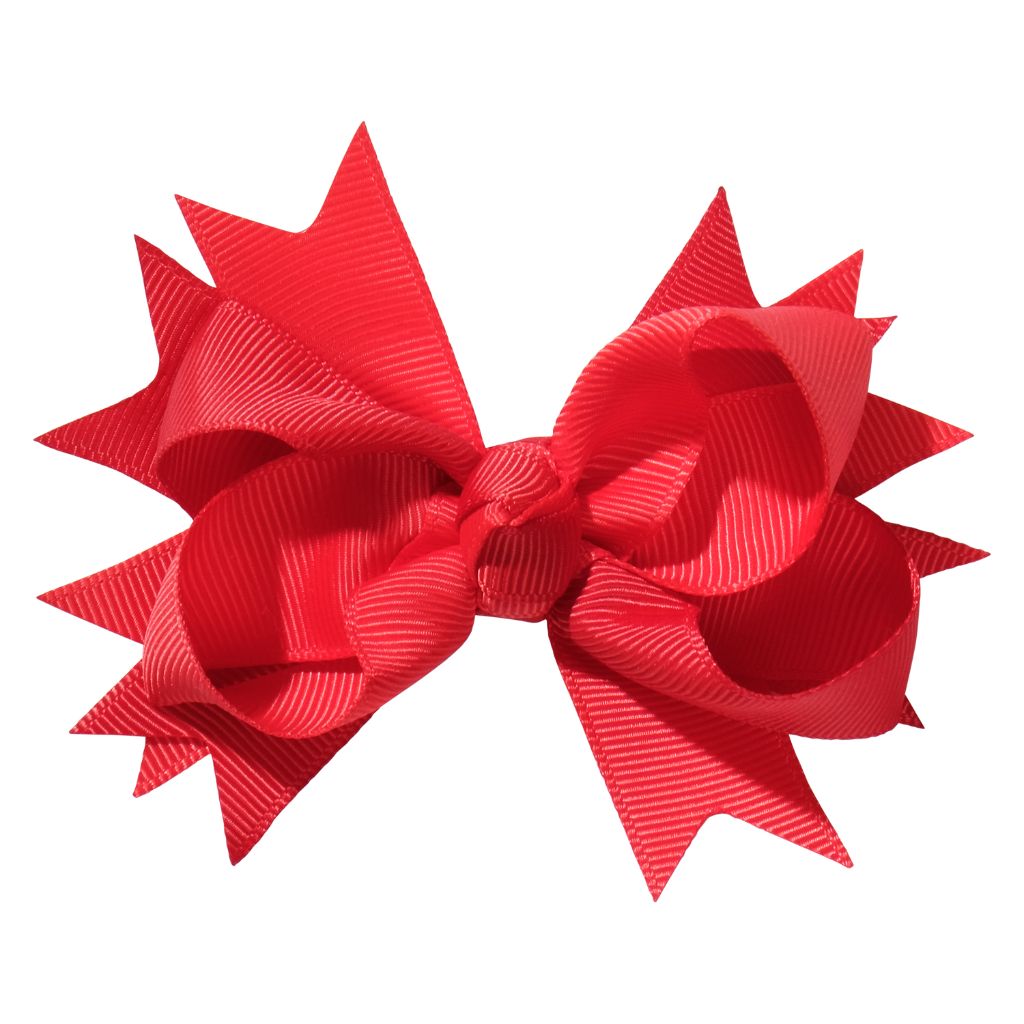 School hair accessories Hair bow clip red