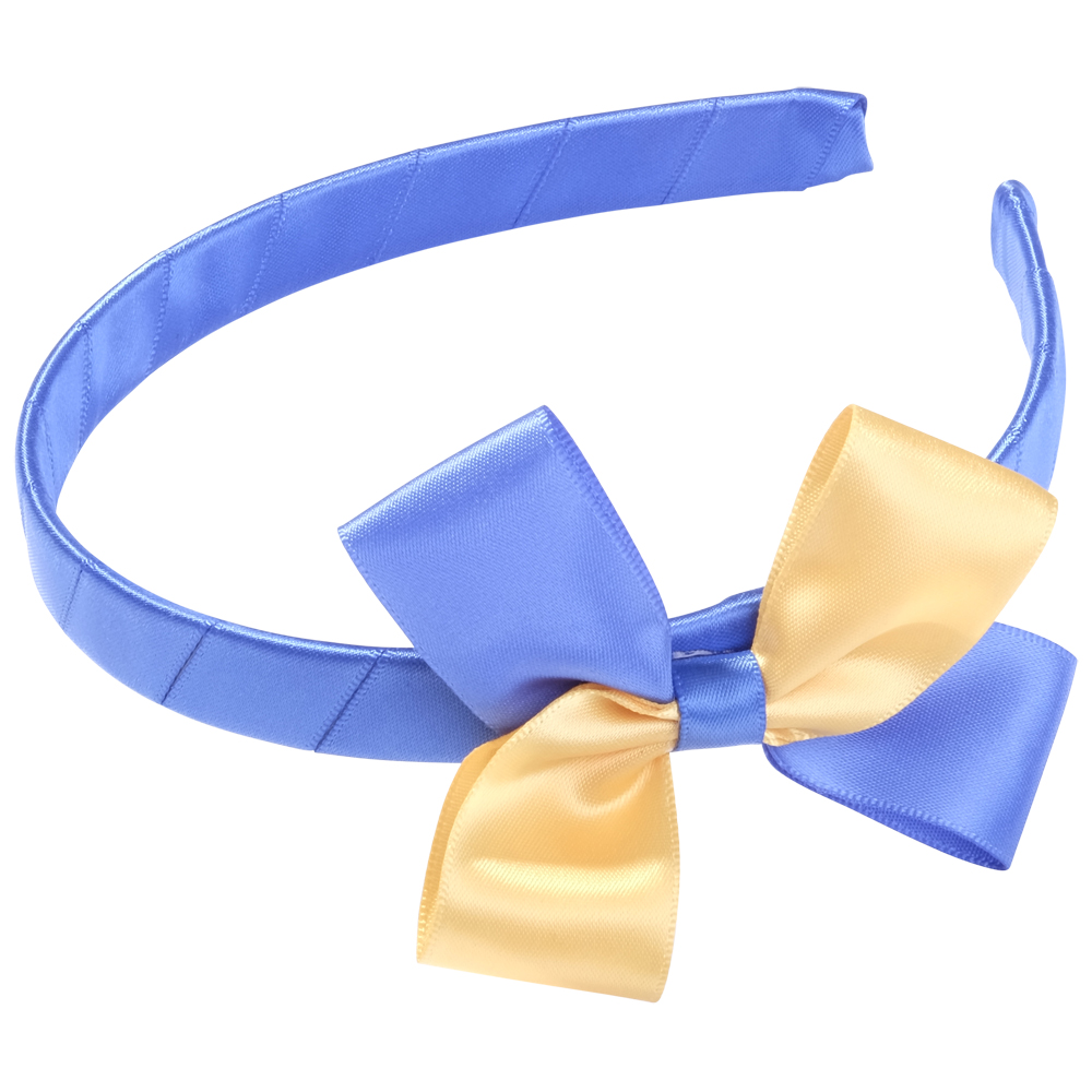 School Hair Accessories royal blue and gold bow headband