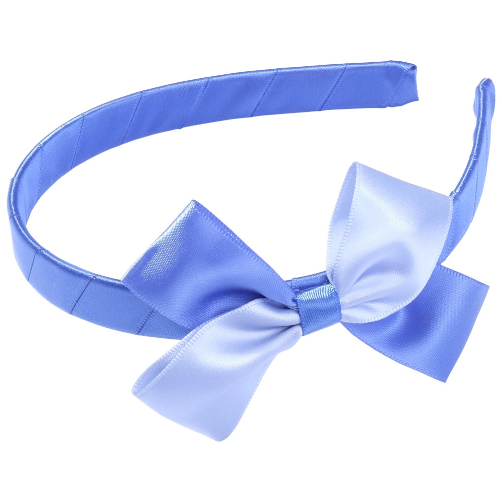 School Hair Accessories royal blue and sky blue bow headband