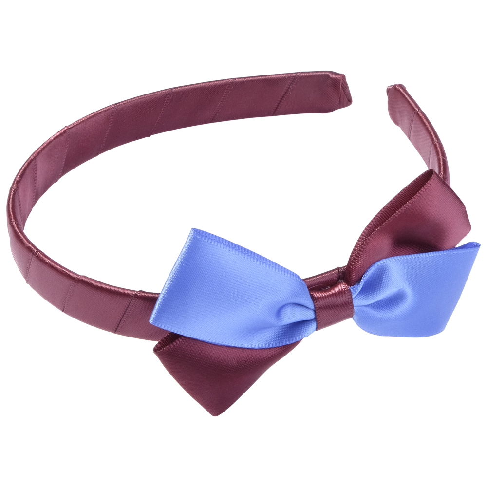 School Hair Accessories burgundy and royal blue bow headband