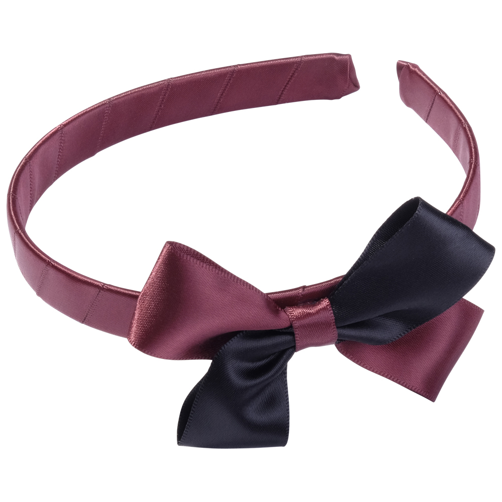 School Hair Accessories burgundy and black bow headband