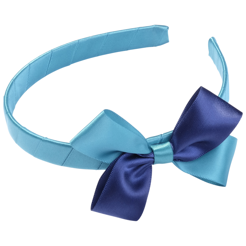 School Hair Accessories jade and navy blue bow headband