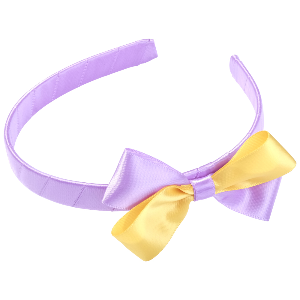 School Hair Accessories purple and gold bow headband