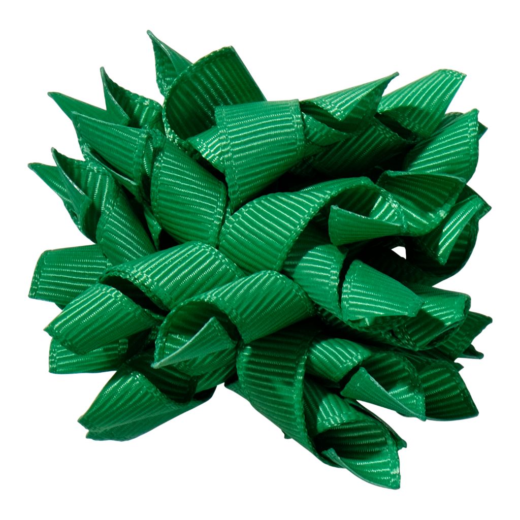 School hair accessories Korker ribbon hair alligator clip green
