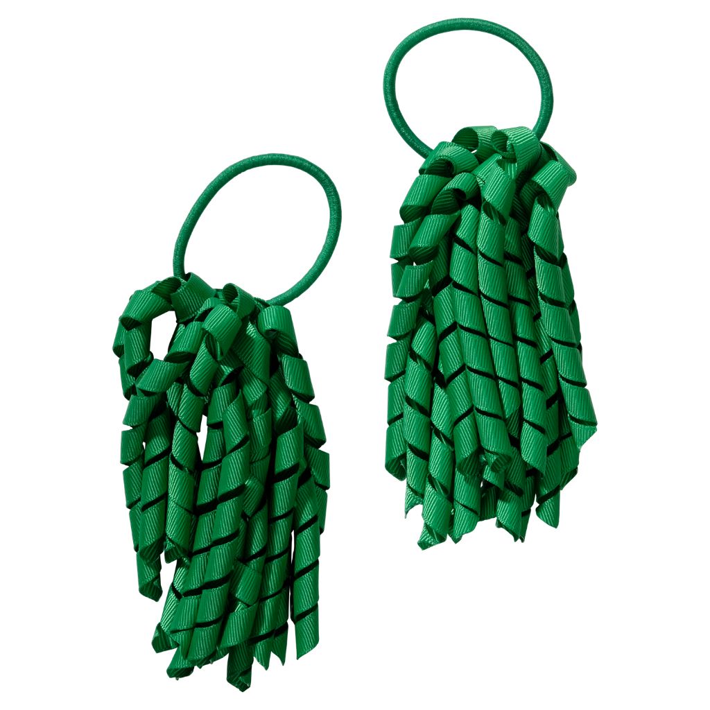 School hair accessories Korker Elastic hair bands green