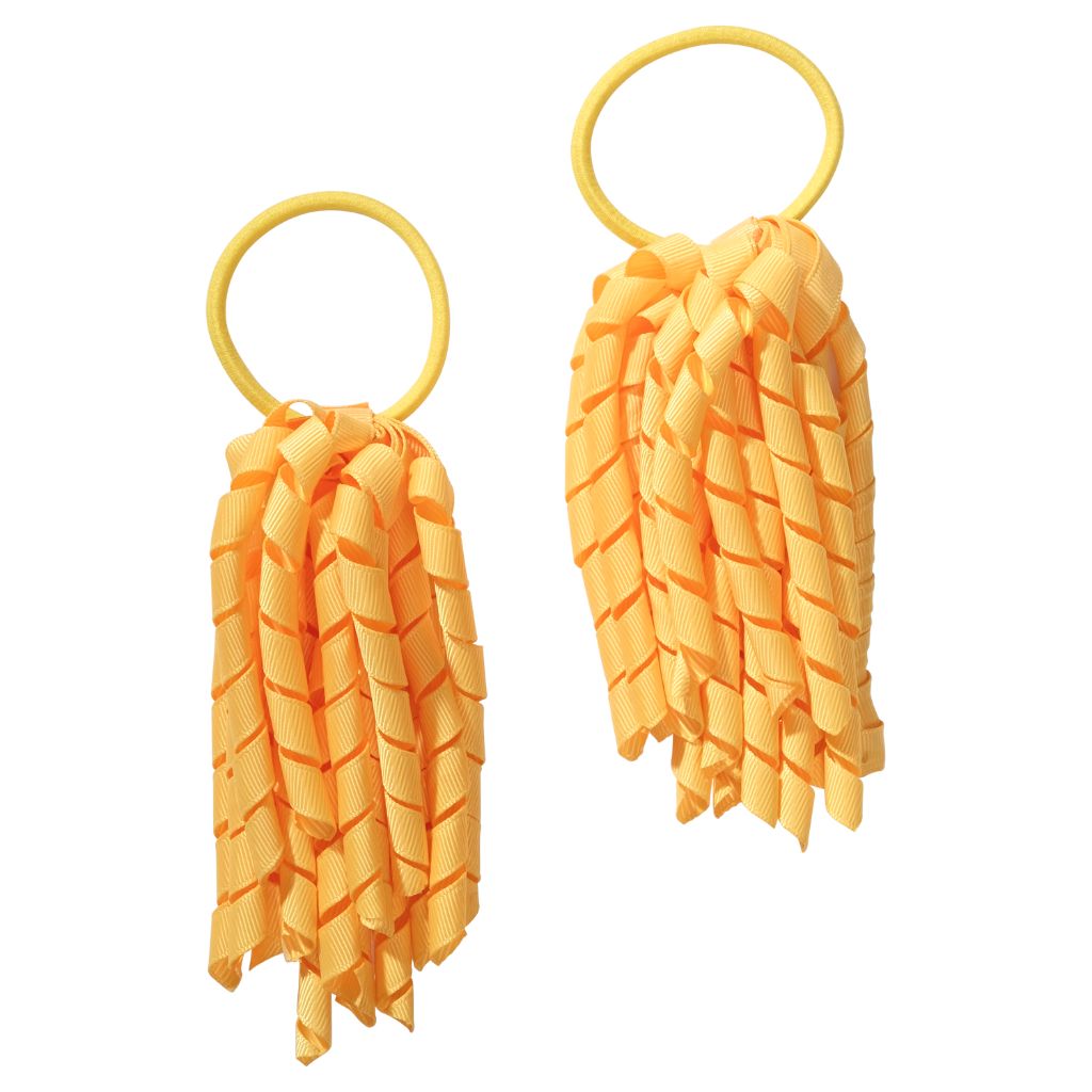 School hair accessories Korker Elastic hair bands yellow