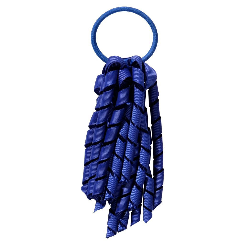 School hair accessories Korker Elastic hair tie royal cobalt blue