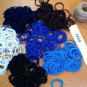 School colour elastic hairbands