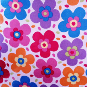 Pink Purple Flower water resistant fabric School accessories