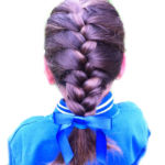 School Hair accessories braid ribbon bow